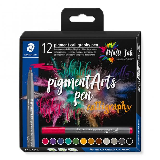 Staedtler Pigment Arts Calligraphy Pen 12 Set - Stationery & Pens from ...